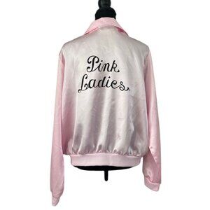 GREASE Pink Ladies Pink Satin Bomber Jacket XL